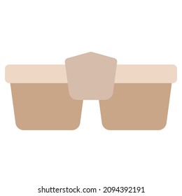 coffee holder flat clipart vector illustration