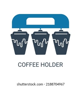 Icono del portador del café. Estilo plano. Se puede usar para web y móvil.