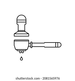 Coffee holder with lines on a white background.
