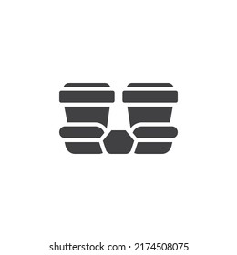 Coffee Holder vector icon. filled flat sign for mobile concept and web design. Take away coffee cup glyph icon. Symbol, logo illustration. Vector graphics
