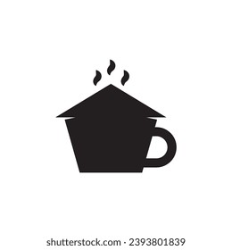 coffee home logo icon design simple.