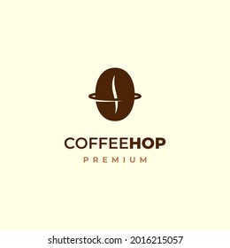 Coffee Hop Solid Color Simple Modern Icon Logo Design Vector