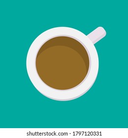 coffee hot cup Flat Style vector