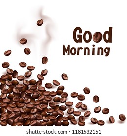 Coffee. Hot Fresh Fragrant Corn Coffee. Good morning. Hot drink - stock vector