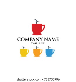COFFEE HOT TEA  CAFE DRINK LOGO VECTOR