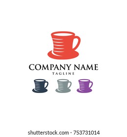 COFFEE HOT TEA  CAFE DRINK LOGO VECTOR