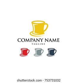 COFFEE HOT TEA  CAFE DRINK LOGO VECTOR