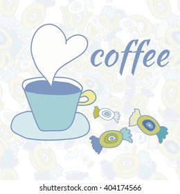 coffee house advertisement template with cupcake