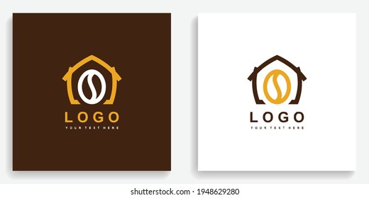 Coffee House Bean Logo. Modern logo icon symbol template vector design