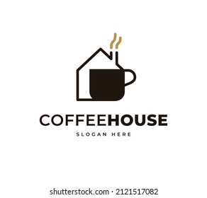 Coffee house black scent vector logo design. Coffee bean roasting shop logo design