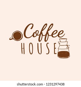 Vector del logo del café de la cafetería