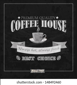 Coffee house card.  Vector.