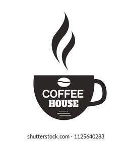 Coffee House Cup Of Coffee White Background Vector Image
