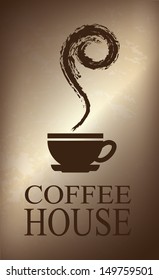 coffee house design over bronze background vector illustration