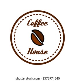 Coffee house emblem design. Vector illustration.