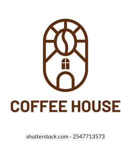 coffee house flat minimalist logo design