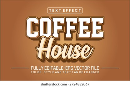 Fuente de la cafetería Efecto de texto editable