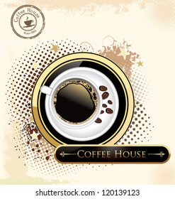 Coffee House grunge background