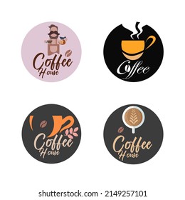 Coffee house logo concept design - vector illustration