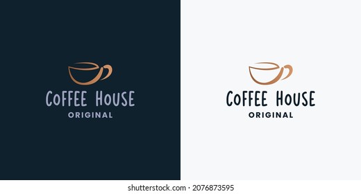 coffee house logo design retro ideas