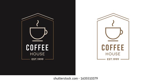 Coffee House logo Design for coffee shop : modern vintage style