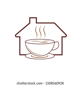 Coffee house logo design template for coffee shop