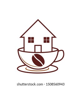 Coffee house logo design template for coffee shop