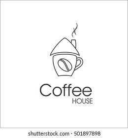 Coffee house logo design template