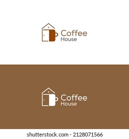 coffee house logo design vector template.