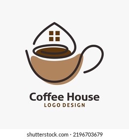 Coffee house logo design vector