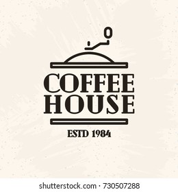 Coffee house logo line style isolated on white background for cafe, restaurant, shop, market, menu. Labels, badges and branding objects. Vector illustration