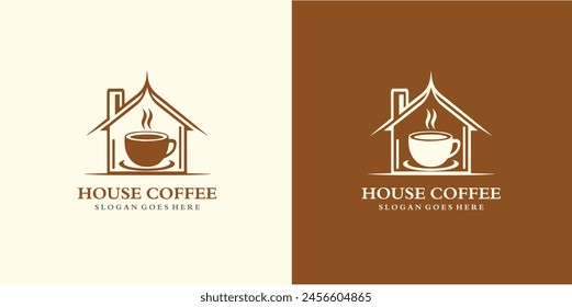 coffee house logo simple and modern minimal style logo design concept, EPS 10 vector illustration