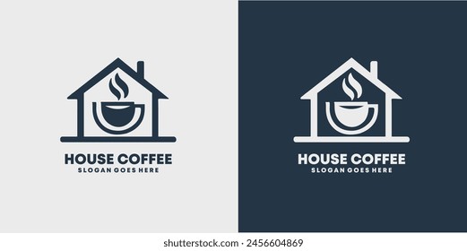 coffee house logo simple and modern minimal style logo design concept, EPS 10 vector illustration