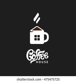 Coffee house logo template. Cup logo.