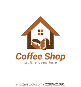 Coffee house logo template design, Suitable for coffee and tea shop.