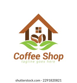 Coffee house logo template design, Suitable for coffee and tea shop.