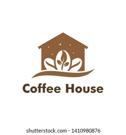 coffee house logo template, fresh drink icon design - vector