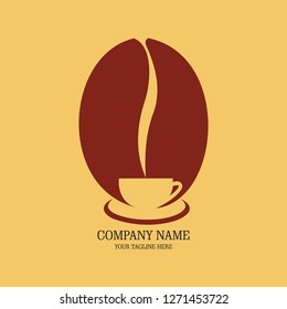 coffee house logo template retro style in vector