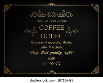 Coffee house menu design