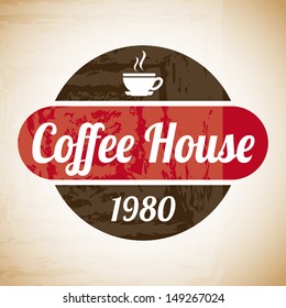 coffee house  over bronze background vector illustration 