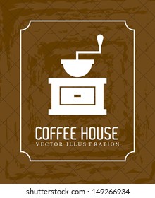 coffee house over brown background vector illustration 