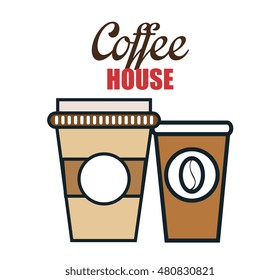 coffee house shop isolated icon