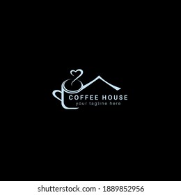 Coffee house and coffee shop logo vector design.