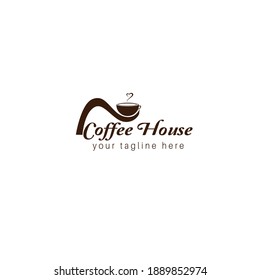 Coffee house and coffee shop logo vector design.