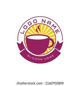 coffee house and coffee shop logo vector design