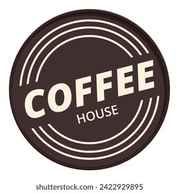 Vector de dibujos animados de la estructura del café. Mugre de frijol de madera. Cafetería de carreteras