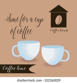 Coffee house vector logo design template. Vector coffee shop labels.