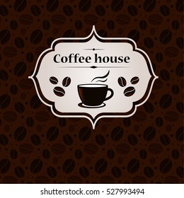 Coffee house vintage banner design template