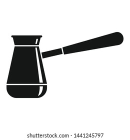 Coffee ibrik icon. Simple illustration of coffee ibrik vector icon for web design isolated on white background