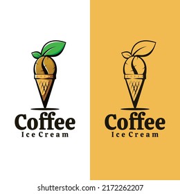 Coffee Ice cream art illustration